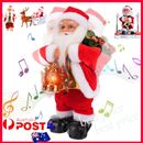 Electric Santa Claus Musical Toy Shaking Hips Singing Dancing Plush Wiggle Hip-