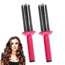 Hair Curler, Hair Fluffy Curling Roll Comb，Anti-slip Curling Wand Hairstyling Tools，1/2Pcs Air Styling Brush for Curly Hair，Portable Round Spin Curling Wand Hairs Tyling Tools
