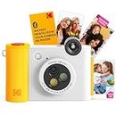 KODAK Smile+ Wireless Digital Instant Print Camera with Effect-Changing Lens, 2x3” Sticky-Backed Photo Prints, and Zink Printing Technology, Compatible with iOS and Android Devices - White