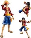 Luffy Action Figure - 17CM Monkey D. Luffy Changeable Face Mobile Figure Model PVC Statue, Anime Action Figure Ornements Collectibles(Luffy)