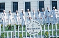 ORIGINAL VINTAGE PHOTO SLIDE: Navy Electronics Technicians School USN Sailor 50s
