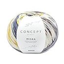 MISKA SOCKS by Concept by Katia, 150 g balls 400 m (Blue-Camel-Yellow (104))