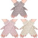ONESING 3 Pairs Women UV Protection Gloves Non Slip Driving Gloves Summer Sun Protection Gloves for Women Outdoor