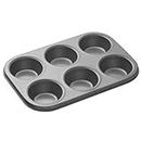 MECH76 SUPERSURE Aluminium Carbon Steel 6 Cups Non Stick Baking Pan Bakeware Moulds for Muffins Cupcake Desserts Pastries tarts Pie- washer Safe