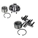 KUSATEC 521000 2PCS Rear Wheel Bearing and Hub Assembly Compatible with Ford Explorer 2002-2010, Sport Trac 2007-2010, Lincoln Aviator 2003 2004 2005, Mercury Mountaineer 2002-2010, 5 Lug Bolts