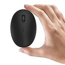 TENMOS Mini Rechargeable Wireless Mouse 2.4GHz Optical Travel Mouse Silent Wireless Computer Mice with USB Receiver Auto Sleeping 3 Buttons 1000 DPI for Laptop PC Mac (Black)