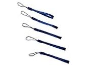 WristID Hand Held Blue Strap Designed for Cell Phone Cases Keys Cameras, Oximeter, ID Quick Lanyard String Pack of 5 (NOTE THIS IS NOT FOR WEARING ON WRIST)