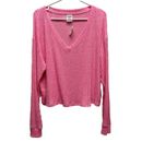Pink Victoria's Secret womens Size Medium cropped pink v-neck sweater new