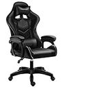 ABNMJKI Sillas de Escritorio Gaming Chair Leather Armchair Computer Office Chairs Lift Swivel Chair Footrest Office Chair Gamer