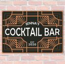 Cartel personalizado de bar de cócteles arte ginebra personalizado hogar jardín bar decoración de pared placa