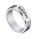 Vientiq Silver-Plated K-pop Star Rap-Monster Ring for Wome/Men