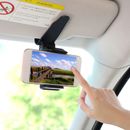 Soporte universal de 360 ​​° para visera de sol de automóvil para tablero de teléfono celular montaje accesorios negros