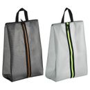 2pcs Waterproof Shoes Bags, Travel Shoe Organizer Bag for Outdoor, Black Gray