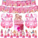 Barbie Film Geburtstag Party Dekor Supplies Banner Ballons Kuchen Cupcake Topper