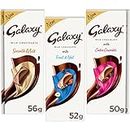 Galaxy Chocolate Combo Pack Assortment Of 5 Bars Smooth Milk Cookie Crumble Fruit & Nut Silky Smooth Milk Chocolate Pack 264 G,250 Grams