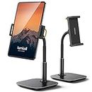 Lamicall Tablet Stand, Adjustable Tablet Holder - Desktop Stand Mount Dock for New 2024 iPad Pro 11, 13, 9.7, 10.5, 12.9, iPad Air mini 2 3 4 5 6, Switch, Samsung Tab, iPhone, other Tablets - Black