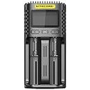 Nitecore UM2 USB Universal 2-Port Smart Charger for Li-Ion/Ni-MH/Ni-Cd/IMR 26650 22650 21700 20700 18650 18490 18350 17670 17500 17335 16340 RCR123 14500 10440 AA AAA AAAA