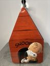 Snoopy Tin & Charlie Brown Tin with Handle EMPTY Collectable Container Display