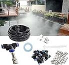 DIY Crafts Leak Proof Copper Misting System Misters for Patio, Gazebos, Backyard Cooling, Pool Play Area Garden Varanda Greenhouse (10 Pcs Misting Kit, Included Pipe + Faucet Connector + Accessory)