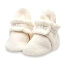 Zutano Cozie Fleece Baby Booties with Grippers 18M (12-18 Months), Cream