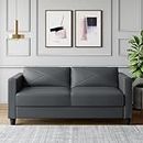 GODREJ INTERIO Quad 3-Seater Leatherette Sofa (Pinewood, Nimbus Grey), 1 Year Warranty