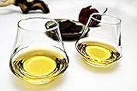 Tequila Glasses Sipping Snifter Easy Convenient Eyeballing Shot Measure Pour Set of 2 Pear Tulip Shape for Whiskey Scotch as well