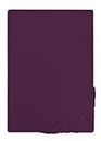 Castell 77113/001/040 Jersey-Stretch Fitted Sheet, dark purple, 140 x 200 - 160 x 200 cm