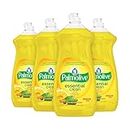 Palmolive Essential Clean Dish Soap Liquid, Lemon Citrus Zest Scent, 828 ML, Pack of 4, Amazon Exclusive Tough on Grease, Soft on Hands for Everyday Washing, Removes Food Particles & Grime