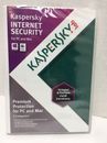 Kaspersky Internet Security PC and MAC 3 Computers Protection 2013 New & Sealed 