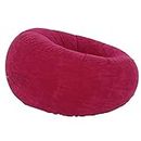 Single Sofa, Flocking Home Sofa, Inflatable Soft for Home Garden Leisure Reading(Red)