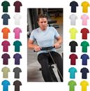 Polyester Breathable Wicking Tshirt Mens Plain Athletic Sports Tee T-Shirt