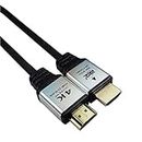 ATZ 4m High Speed HDMI v2.0 Cable with Ethernet - 4m, HDMI Cable 4K Silver Metal Shell - 4m