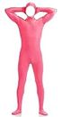 Aniler Men's and Women's Spandex Open Face Full Body Zentai Costume Bodysuit (Medium, Watermelon Red)