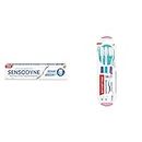 Sensodyne Sensitivity Relief Toothpaste: Repair & Protect Sensitive Toothpaste for daily repair, Dentist Recommended Brand, 100 gram & Sensodyne Deep Clean Brush Super Saver Pack (Buy 2, Get 1 Free)