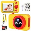 Kids Camera,1080P FHD Digital Point and Shoot Camera for Toddler,Video Camcorder Camera for Vlogging with 2.4” IPS Screen 32GB SD Card,Mini Camera Christmas Birthday Gift for Boy Girl Teens Students