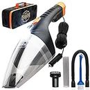 ThisWorx Car Vacuum Cleaner - Portable, Lightweight, Powerful, Handheld Vacuums w/Strong Suction, 3 Attachment Accessories, Carry Case - 12V, 4.8m Cord - Car Cleaning Kit