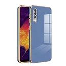 KARWAN®️ Luxury 6D Chrome Back Cover Case Compatible for Samsung Galaxy A50 |Slim Shockproof Soft TPU | Raised Lips Protection | Camera Protection | Stylish Back Case and Cover |-Blue