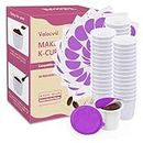 VELOCVIL, 48 Disposable Fillable K Cups Coffee Pods Set, Make Your Own Single Serve Pods, Compatible With 1.0 & 2.0 Keurig Brewers, Better Brew for Stronger Flavor.