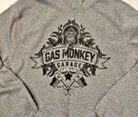 Gas Monkey Garage Mens Pullover Hoodie Gray 2017 Size Medium