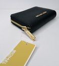 Portafoglio monete Michael Kors da donna nero jet set cerniera con carta portamonete nuovo con etichette