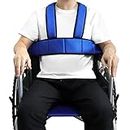 [LOSCHEN] Rollstuhl Harness Anti-Rutsch halbe Weste Sicherheitsgurt Einstellbare Dicke Sicherheit für ältere und behinderte Kinder, verhindern Kippen Fallen (Blau)