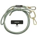 MAGEASY Crossbody Cell Phone Lanyard - Premium Rope Cell Phone Lanyard | 6mm Thick Universal Adjustable Phone Strap for iPhone, Samsung, and More | For Traveling, Hiking, Daily Use - Sage Green