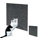 YEXEXINM 2 Pack Cat Scratch Mats 11.8”x11.8”, Trimmable Cat Scratching Post Carpet Cover Self-Adhesive Cat Tree Shelves Replacement Parts Mat for Cat Shelf Steps Couch Furniture DIY Protector(Gray)