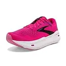 Brooks Women’s Ghost Max Cushion Neutral Running & Walking Shoe - Pink Glo/Purple/Black - 8 Medium