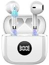 Wireless Earbuds, Bluetooth 5.3 Headphones in Ear with 4 ENC Noise Cancelling Mic, Bluetooth Earbuds 40H Playtime, 2024 HiFi Stereo Deep Bass Wireless Earphones, IP7 Waterproof USB-C Fast Charge White