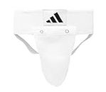 Adidas Concha protectora de artes marciales y boxeo para hombre, color blanco, talla S
