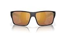 Costa Del Mar Reefton Pro Sunglasses, Matte Black/Gold Mirrored 580G, 63 mm