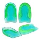 Kids Heel Cups for Heel Pain Sport Traction Shock Absorbing Lightweight Gel Heel Inserts for Kid's with Sensitive Heels, Heel Spurs, Plantar Fasciitis, or Ankle Pain by Plantarecover, 2 Pairs