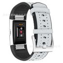 Smart Watch Cinturino da polso in pelle TPU nero/marrone/bianco per Fitbit Charge2