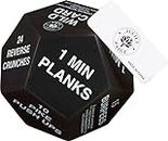 Exercise Dice for Fitness, Gym Workouts, WOD, Home Bodyweight HIIT, and Adult Sports Training - 4 Inches in Diameter - 12 Sided (White (Intermediate))